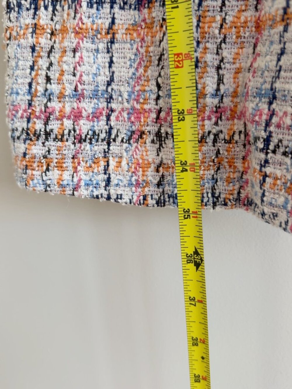 MELLODAY Multicolor Tweed Longline Blazer Cardigan – M - Picture 5 of 6